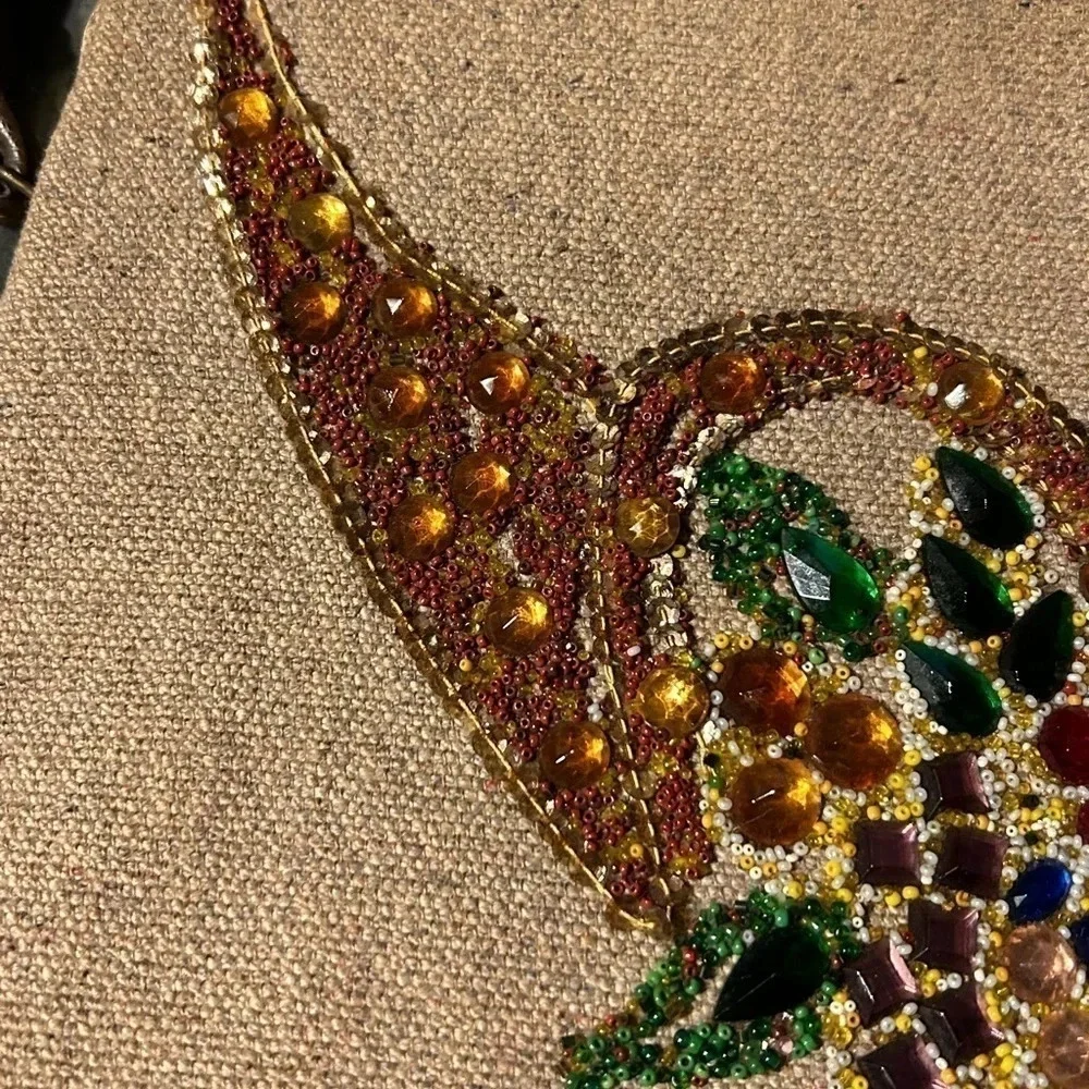 Vintage Caron of Houston Beaded Cornucopia Purse